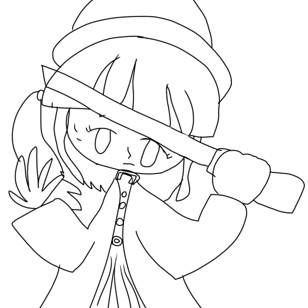 柱になる前【線画】