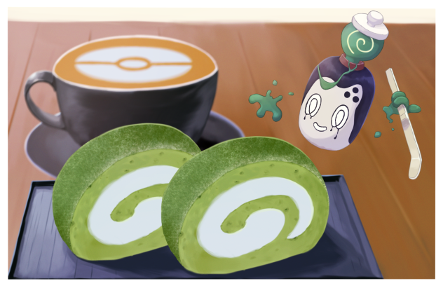 チャデス×抹茶ロールケーキ