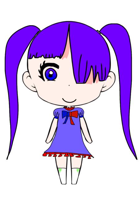 女の子　ミニキャラ💙