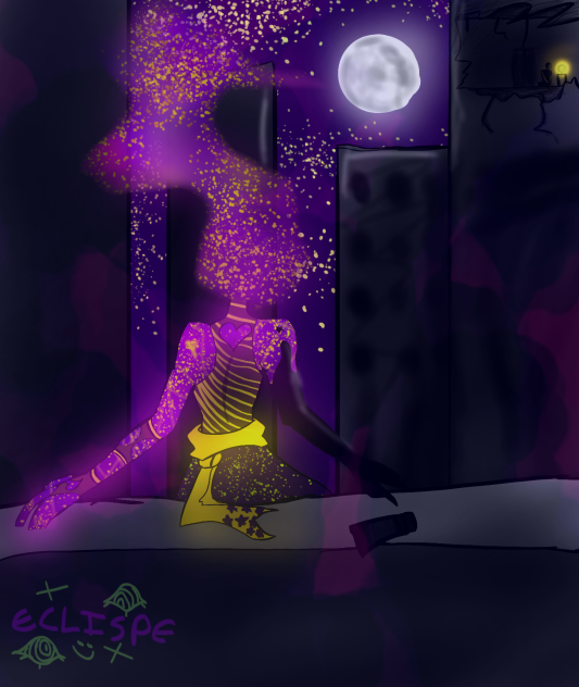 meteor's little gaze at the moon