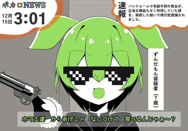 速報　ずんだもん容疑者