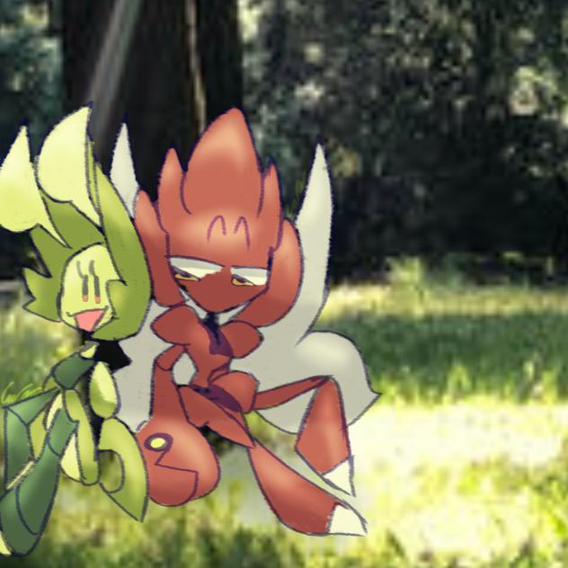 leaf and scissor