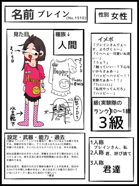 『実験番号1529』キャラ募集ですー！！