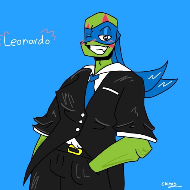 Neon Leon in a tuxedoooo