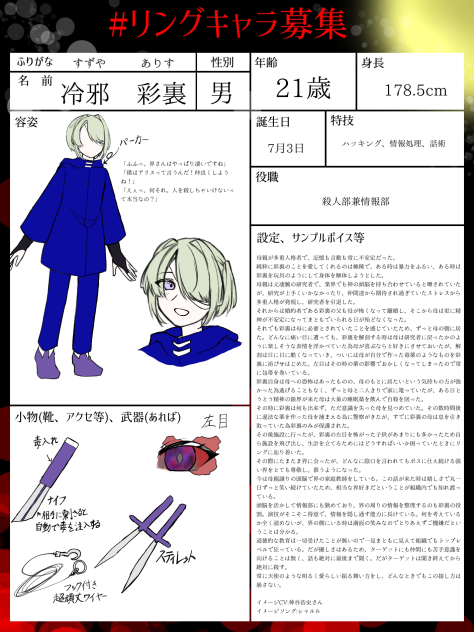 リングキャラ募集