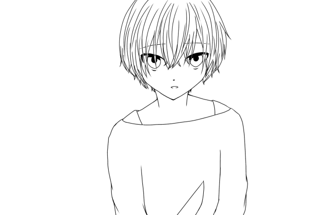 線画 ヤンデレ