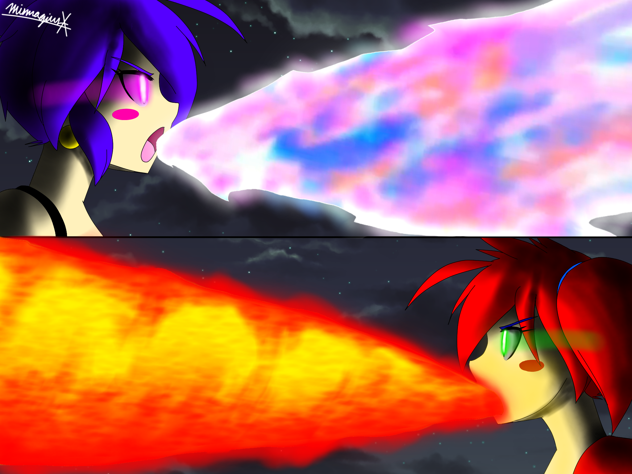 Fire and Dragon - ibisPaint