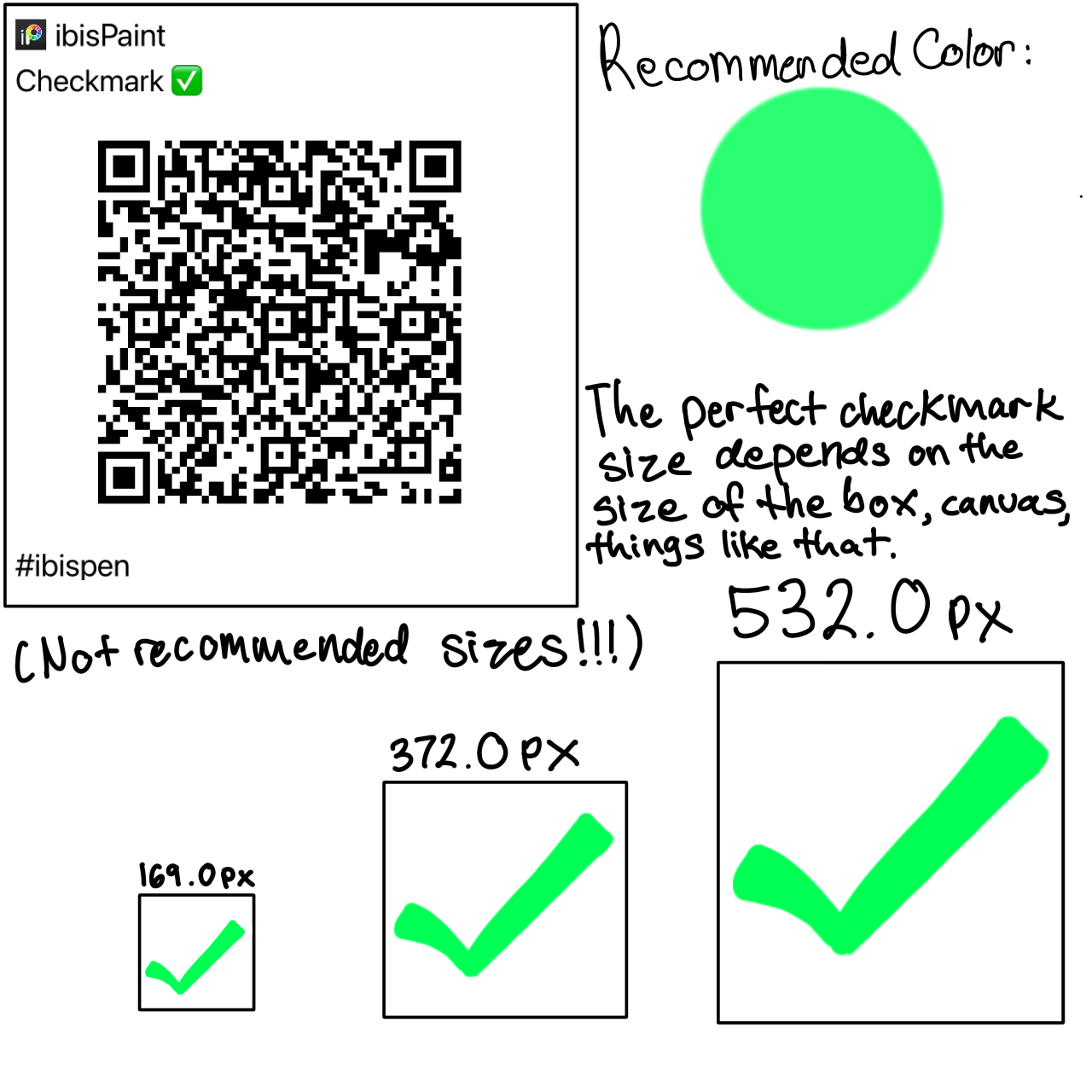 Checkmark brush pattern - ibisPaint