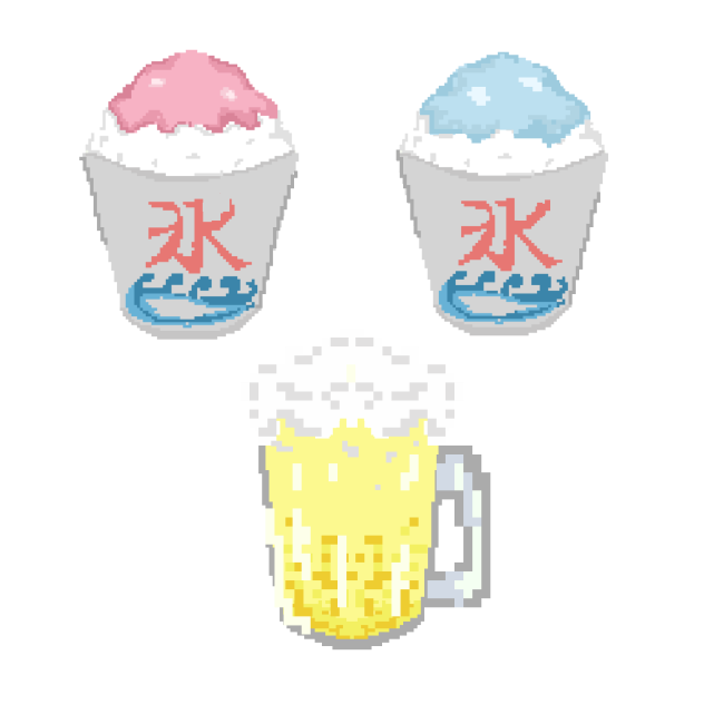 japanese summer festival drink pixel