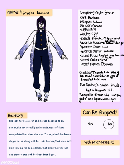 #KNYOCAKARI himekos char sheet