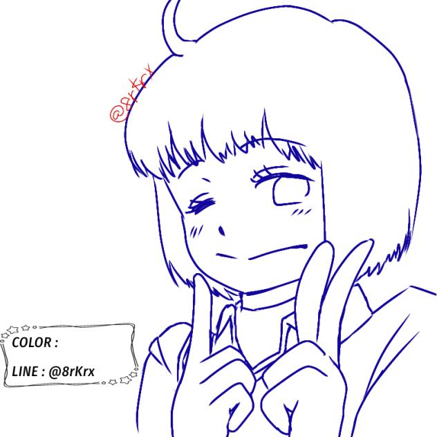 千佳ちゃん線画