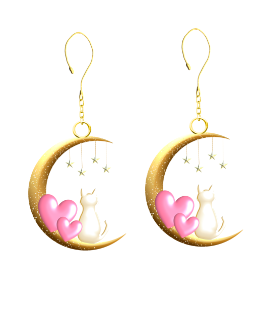 Moon Cat Earing