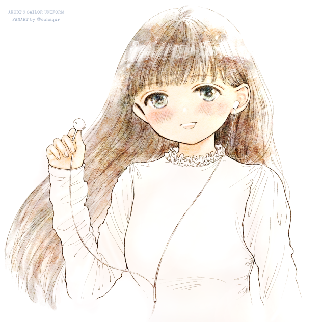 イヤホン半分こする？な明日小路ちゃん。