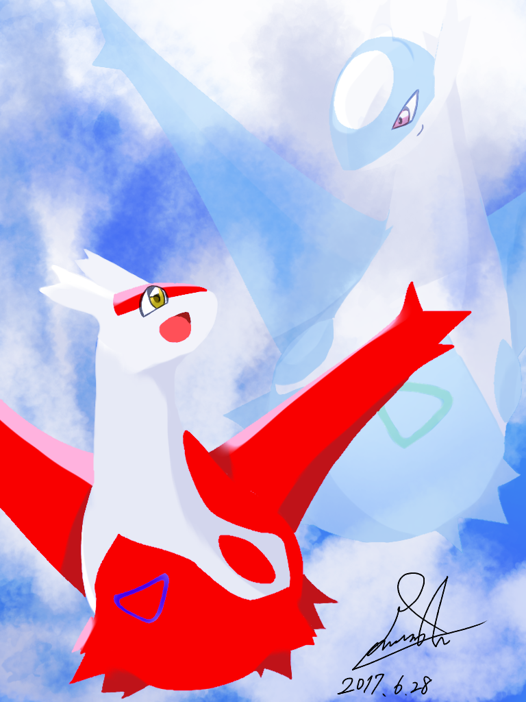 ラティアスとラティオス Ibispaint