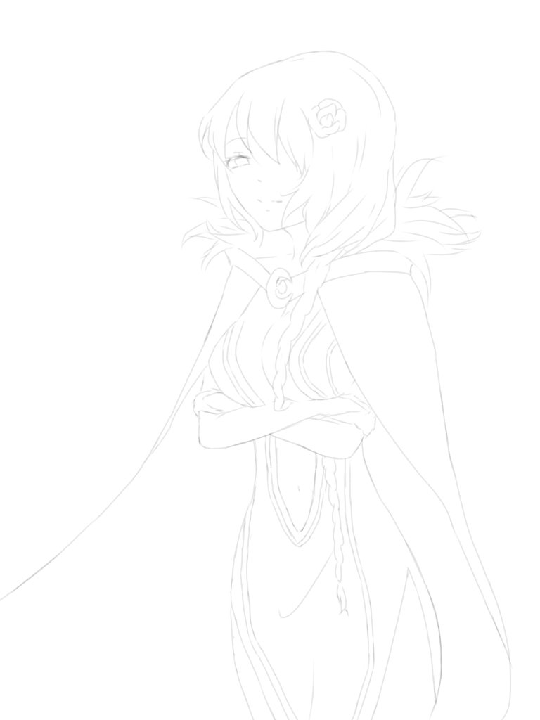 線画 リゼロのエルザ グランヒルテ Ibispaint