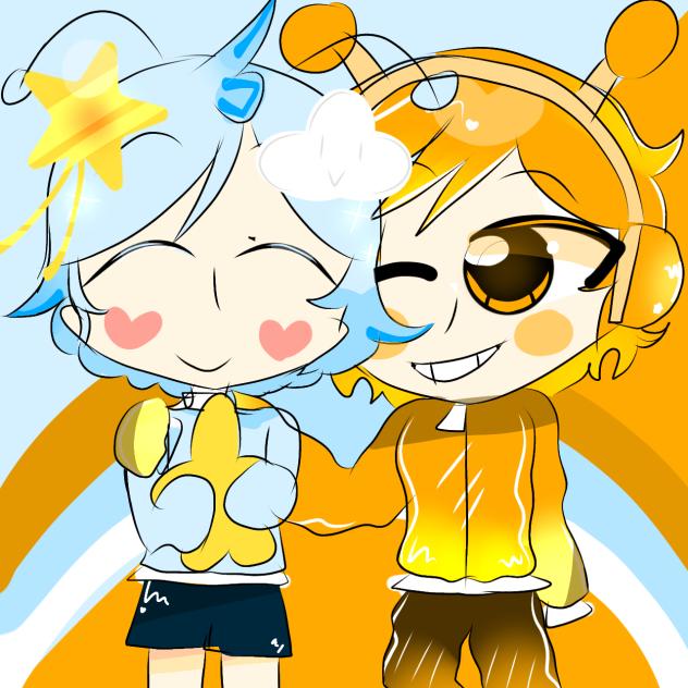 Cloud and oren ☺️😁