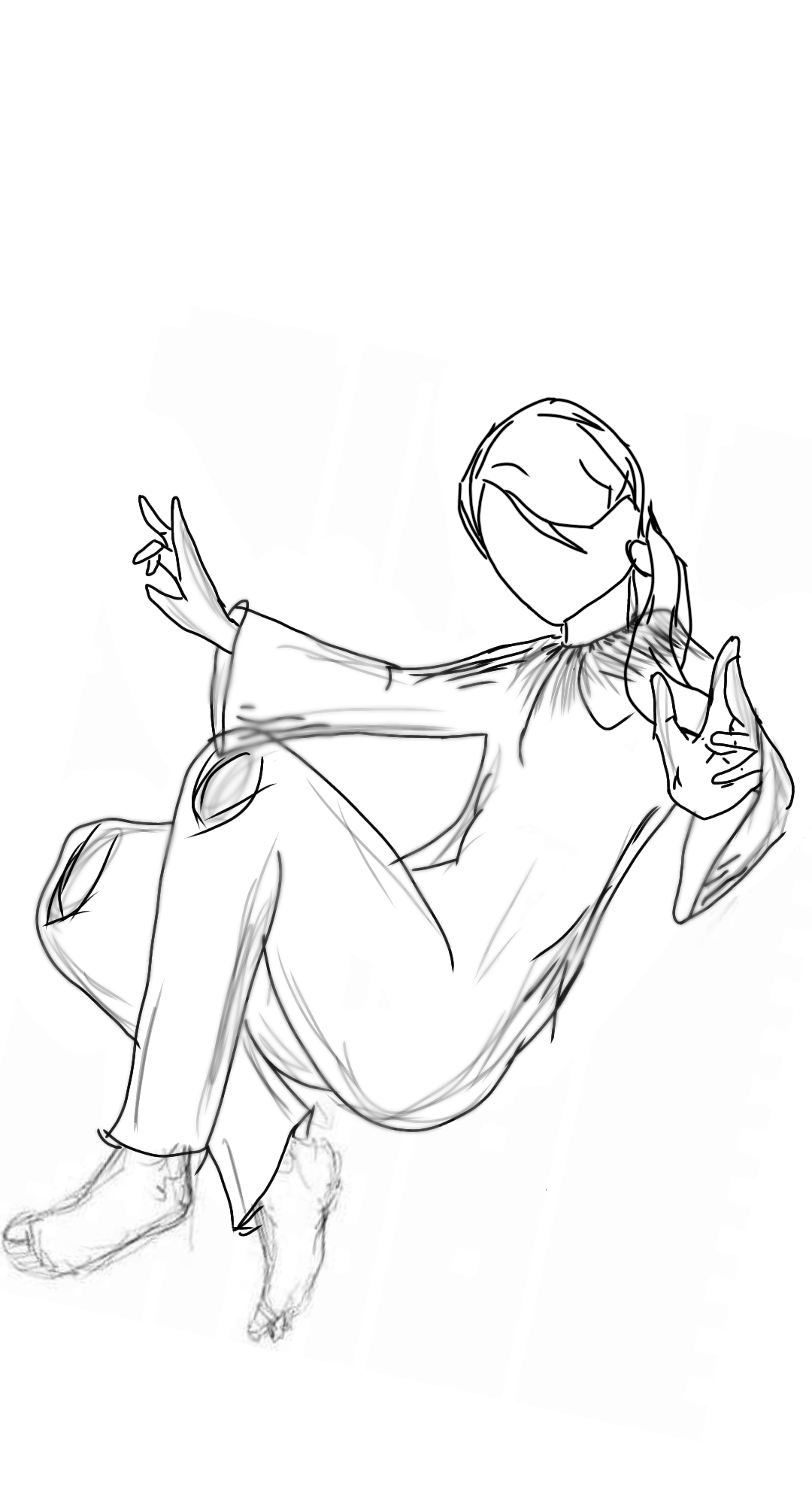 Character falling - ibisPaint