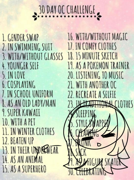 I’m going to do a oc challenge!