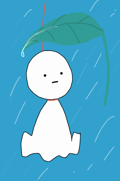 てるてる坊主　傘