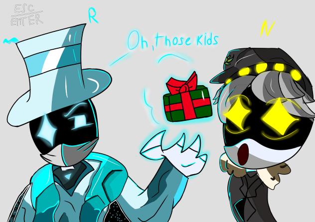 Drone R gives gifts
