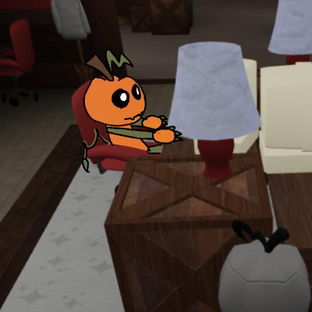 gourdy laughing at computer