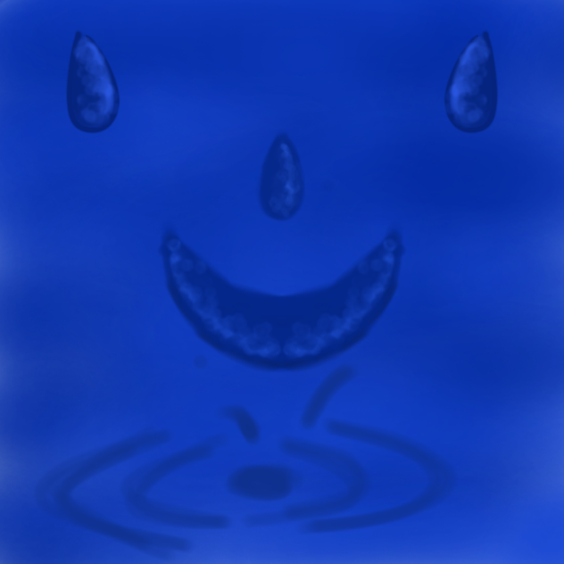 raining on the surface of the sea