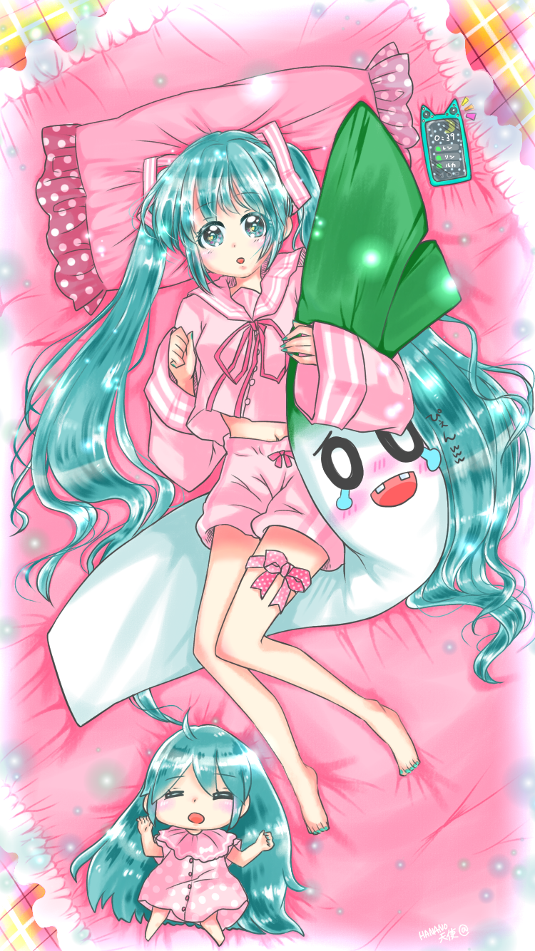 ぴんくパジャマのミクちゃん ちびミクさん Ibispaint