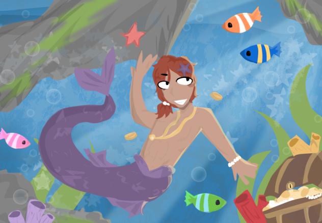 Redrawing old art 🐠🧜🏼‍♂️