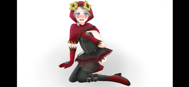 赤ずきん衣装のイソップ君