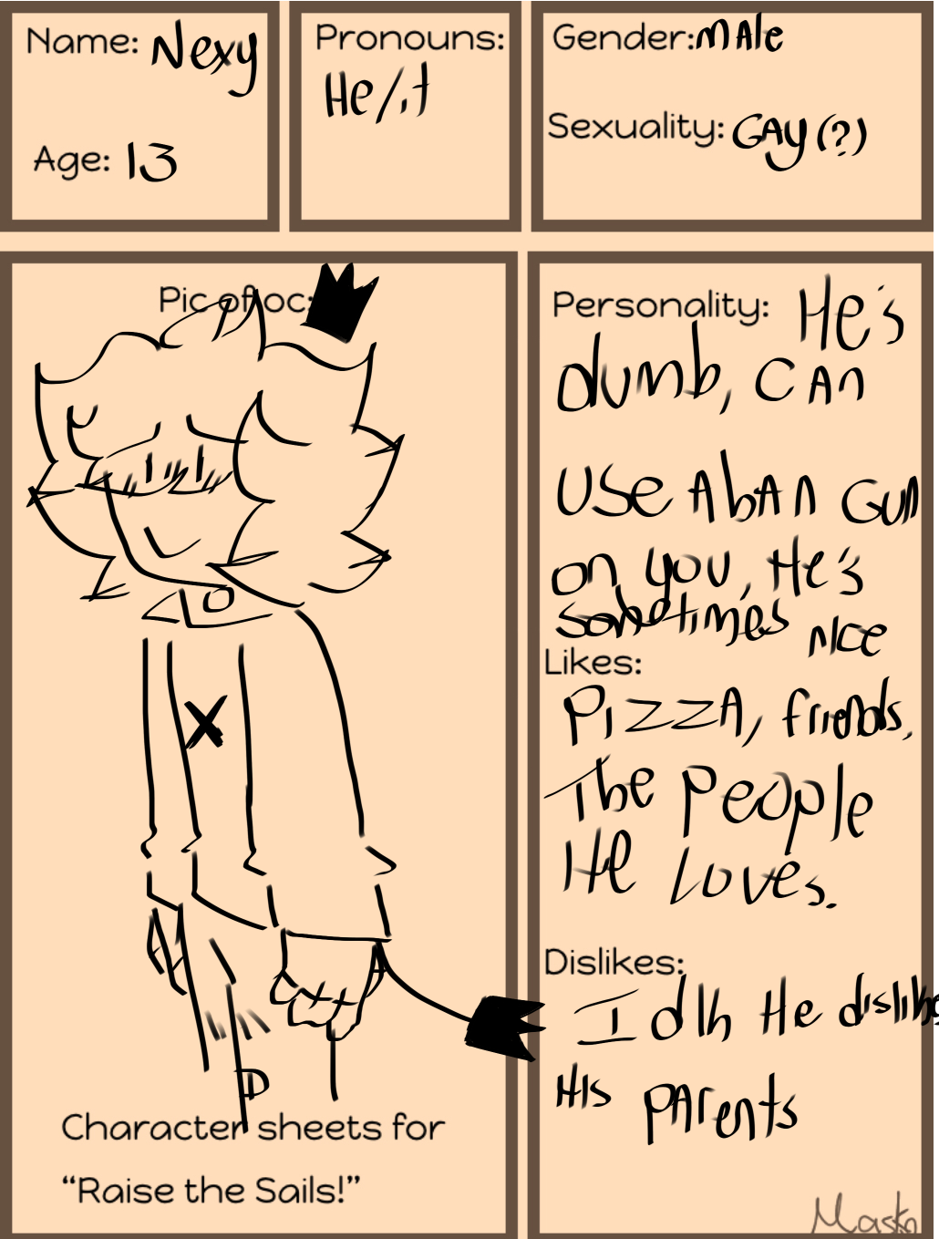 My character sheets for R.T.S - ibisPaint
