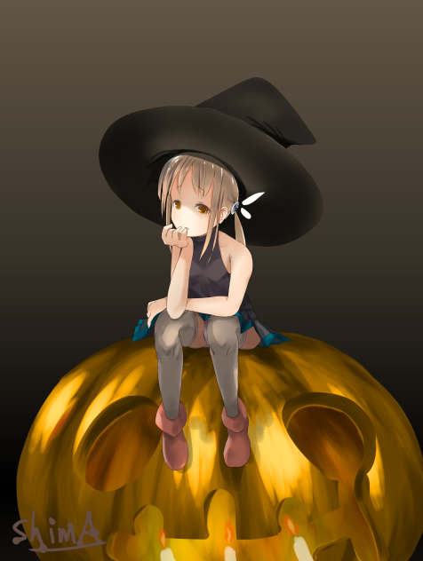 Pumpkin and hat
