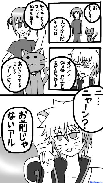 【銀魂】神楽に猫がついて来ました