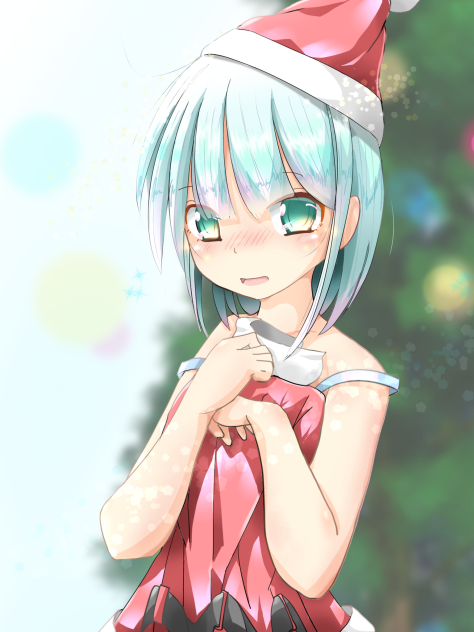 サンタ衣装はちょっと恥ずかしいです。。。