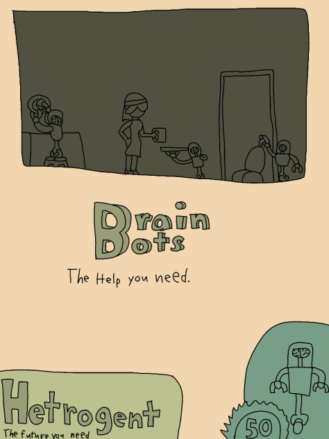 brain bots 19s themed poster