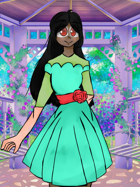👗👩🏾🌺