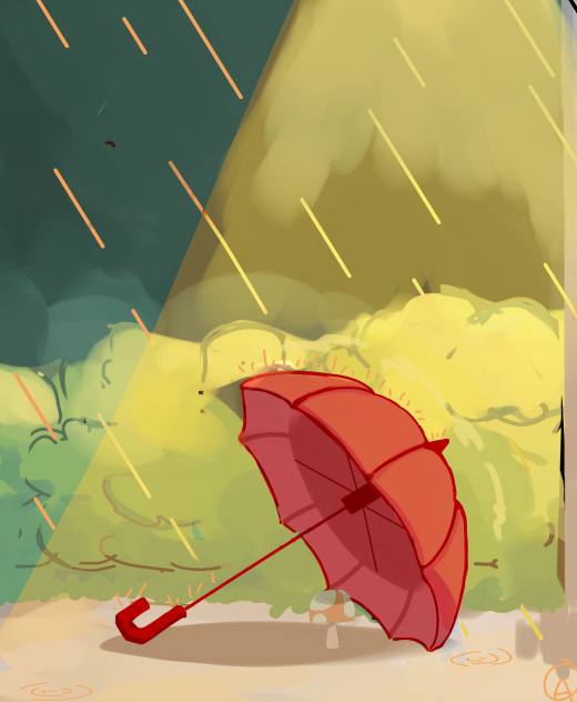 Under the rain