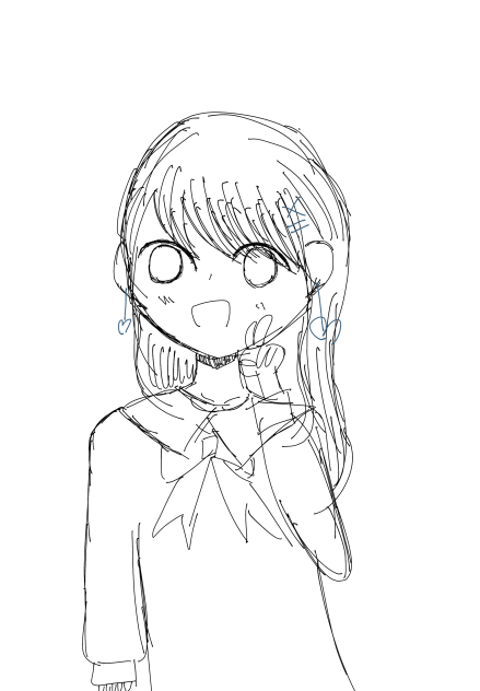 目から描いた落書き