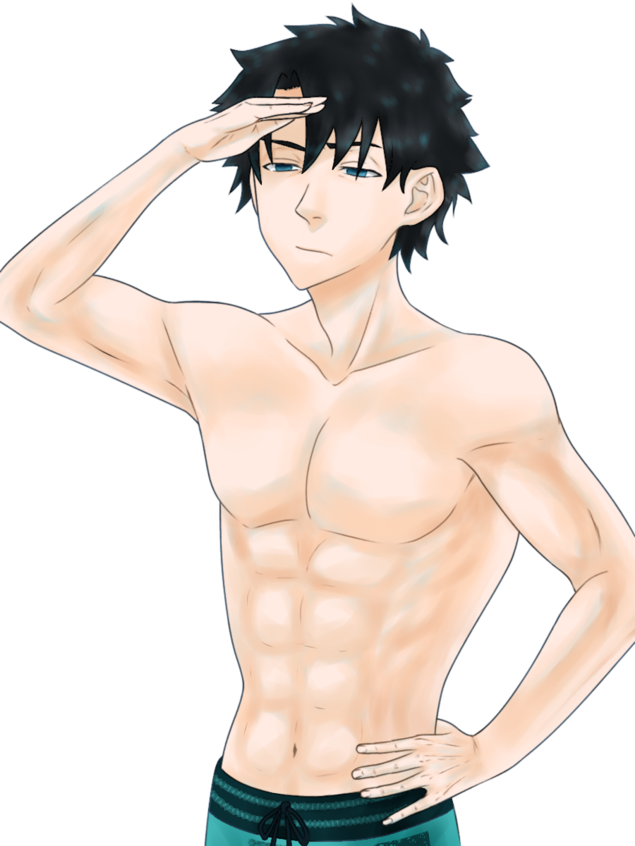 水着ぐだ男 その1 その2に続く Ibispaint