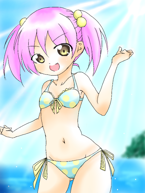 水着幼女☆線画あり