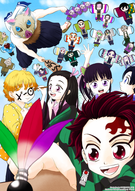 鬼滅の刃 あけましておめでとう♪(お祭りVer.)