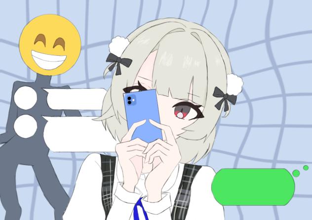 おじさん構文色塗ってみた（花菜さん線画）