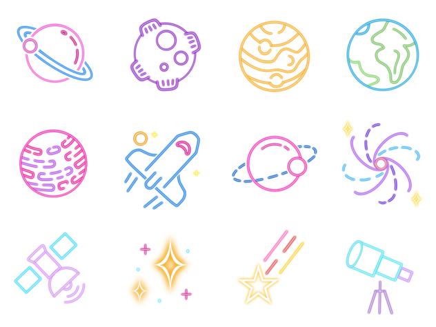 Neon Icons Stars