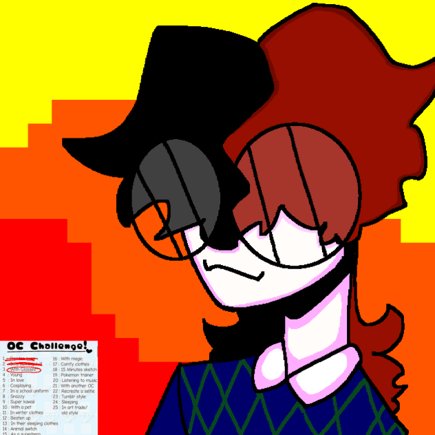 25 day oc challenge -day 3- with glasses