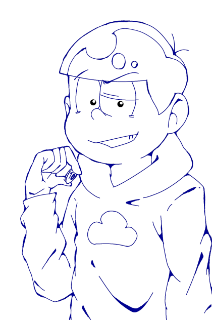 おそ松さん・塗り絵・(お年玉あげる！！)おそ松Ver.