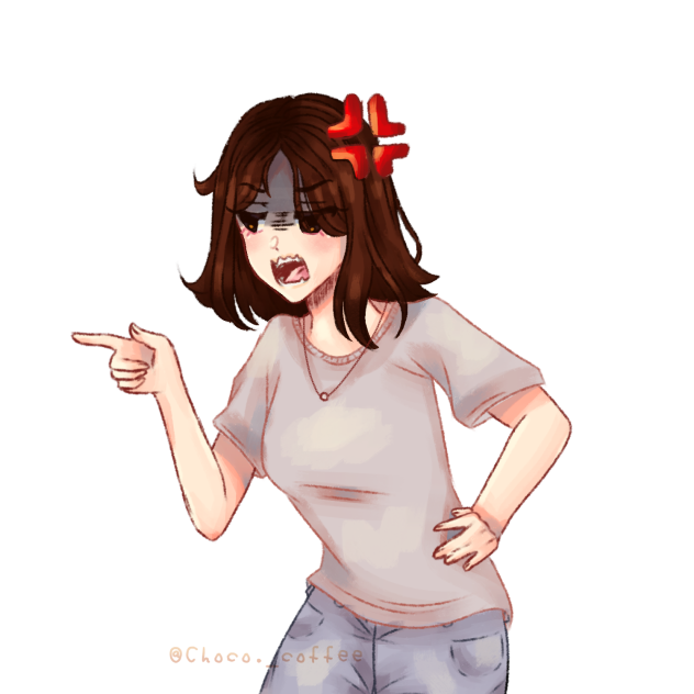 Doodle of my classmate arguing lol