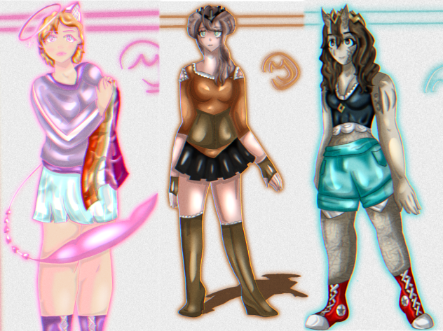 My 3 oc’s