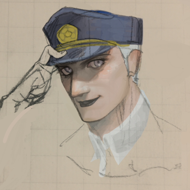 厚塗り 警官アバッキオ Ibispaint