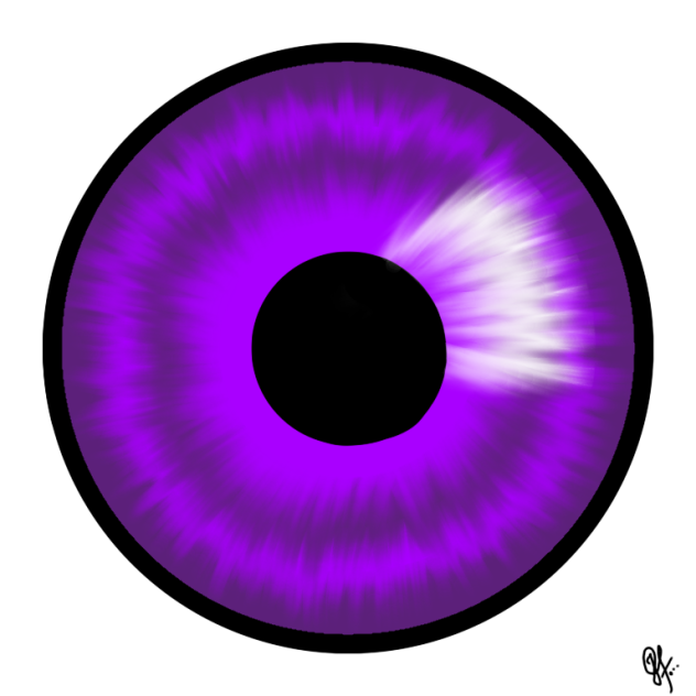 Purple eye ball