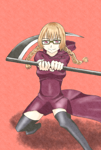 スクウェアタイプメガネ女子