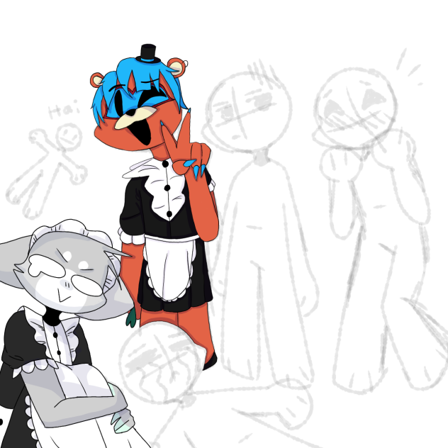 Maid outfit collaboration